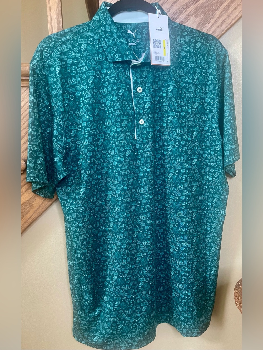 NWT PUMA MATTR DARK MYRTLE HIGH PERFORMANCE MENS GOLF POLO 4-WAY STRETCH SIZE M - Picture 7 of 14